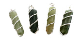 Wholesale GREEN AVENTURINE COIL WRAPPED  STONE PENDANT